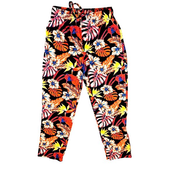 No Boundaries Mens Floral Print Drawstring Lounge Wear Size Small All Polyester - Picture 10 of 11